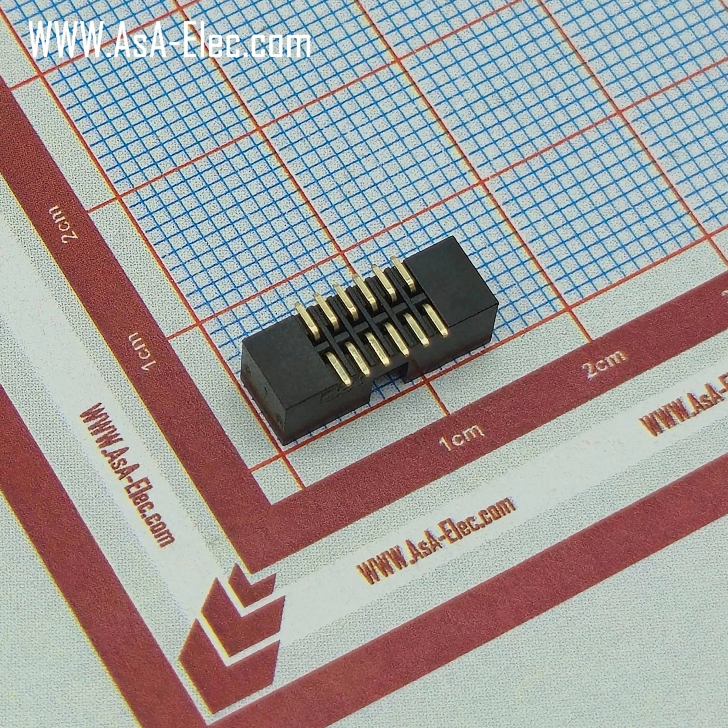 کانکتور باکس هدر 1.27 میلیمتر 12 پین نر BOX SMT